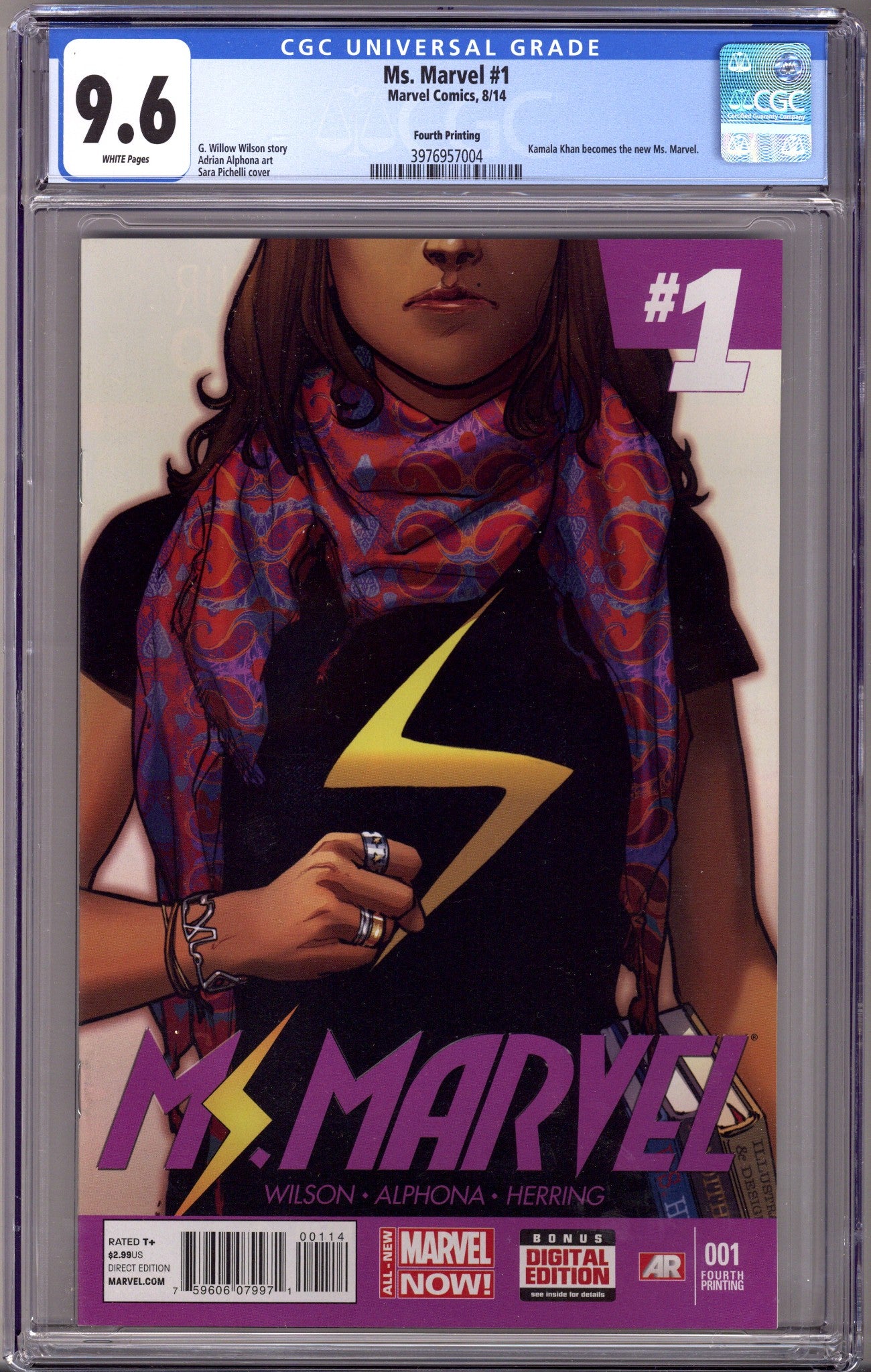 Ms. Marvel Vol 3 1 4Th Print CGC 9.6 (2014)