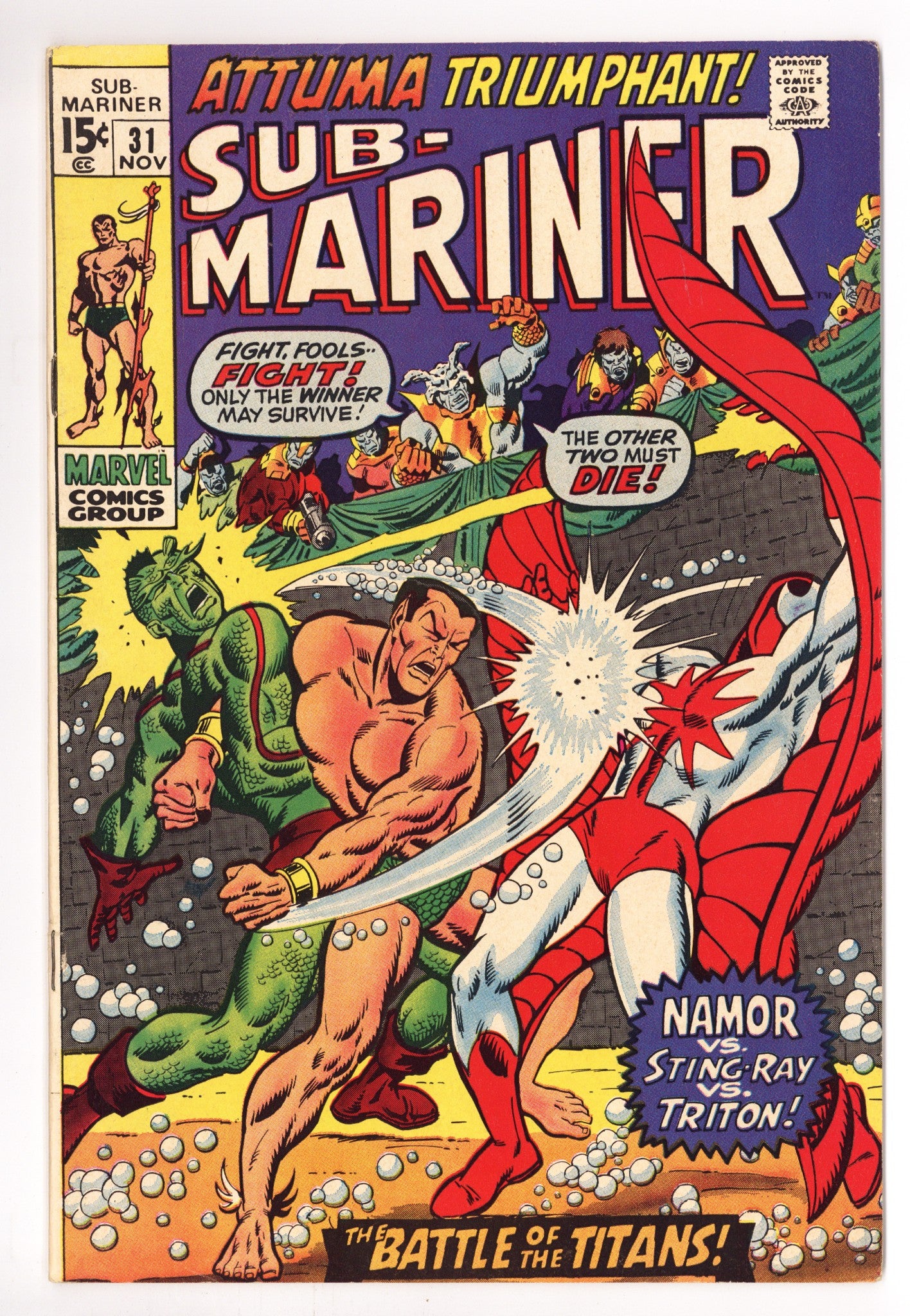 Sub-Mariner Vol 1 31 VF (8.0) (1970) 