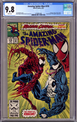 The Amazing Spider-Man Vol 1 378 CGC 9.8 (NM/M) (1993)