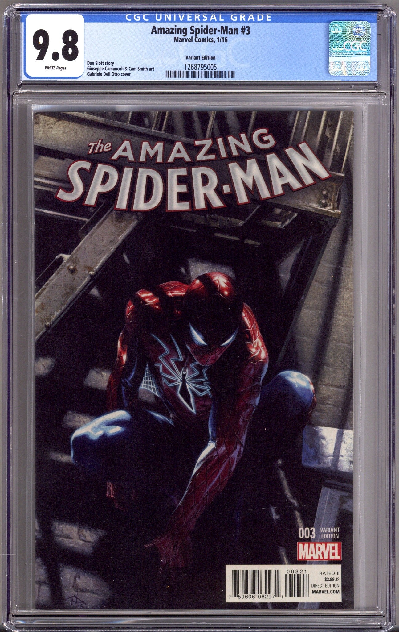Amazing Spider-Man Vol 4 3 CGC 9.8 (NM/M)   (2016) Dell'Otto     Incentive Variant  