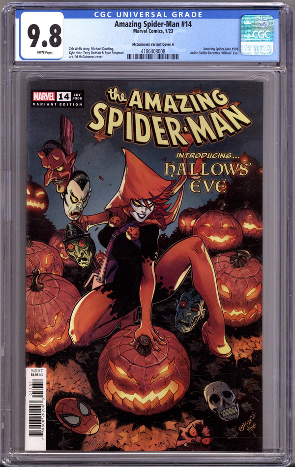 The Amazing Spider-Man Vol 6 14 (908) CGC 9.8 (NM/M) (2023) McGuinness Variant