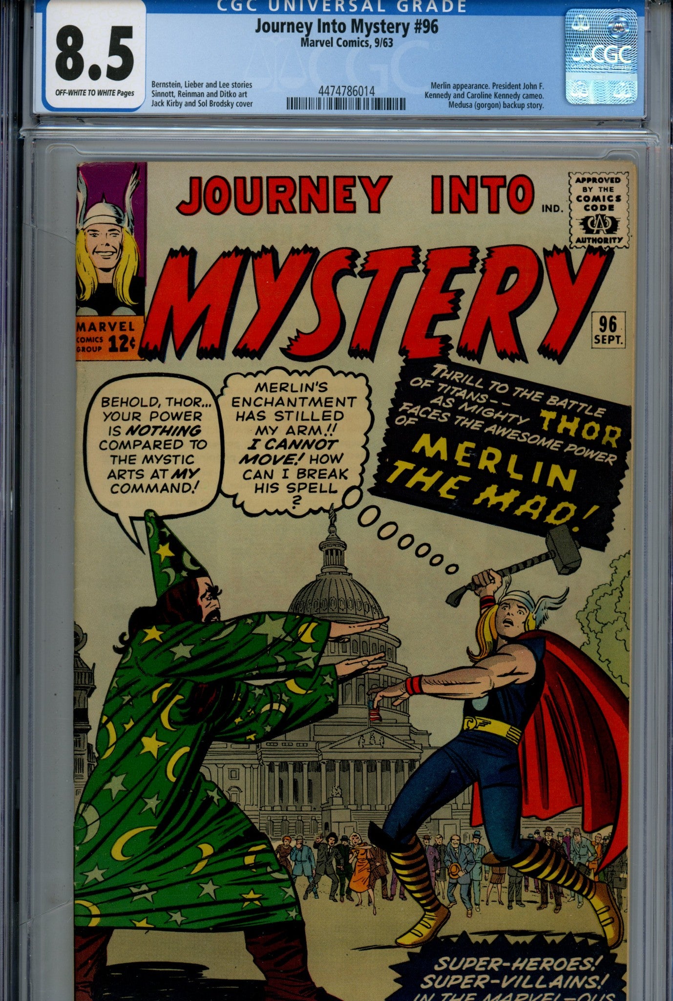 Journey into Mystery Vol 1 96 CGC 8.5 (VF+) (1963) 