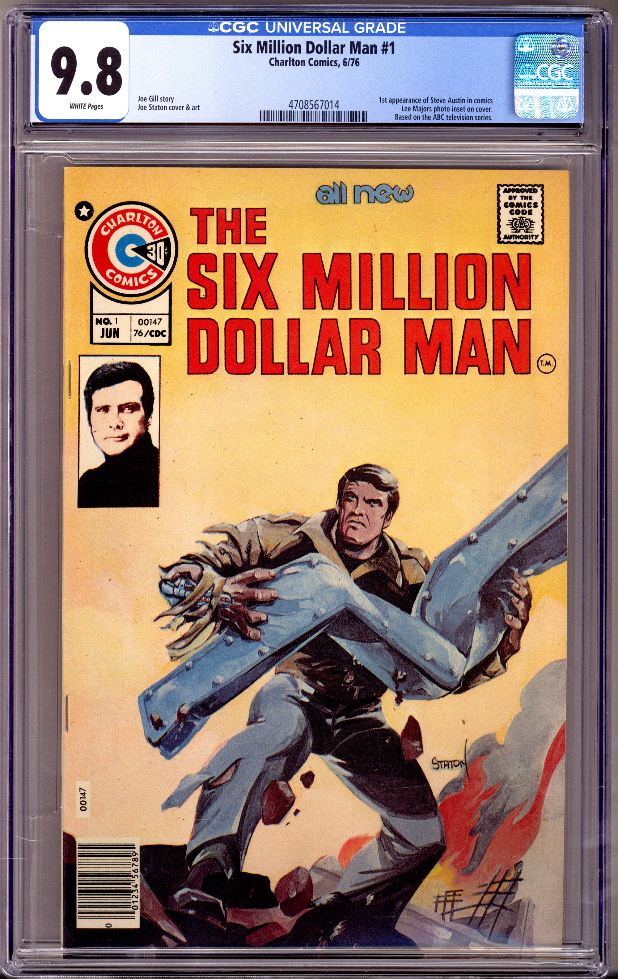 The Six Million Dollar Man 1 CGC 9.8 (NM/M) (1976) 