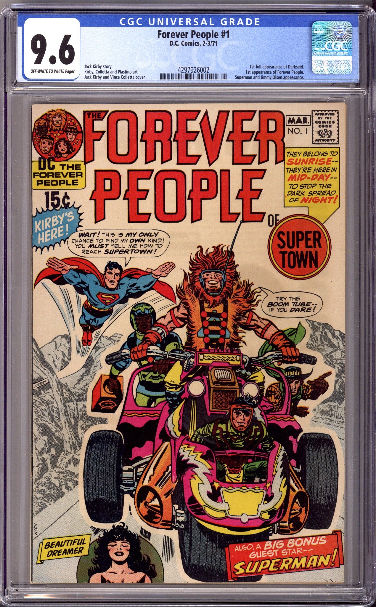 Forever People Vol 1 1 CGC 9.6 (NM+) (1988) 