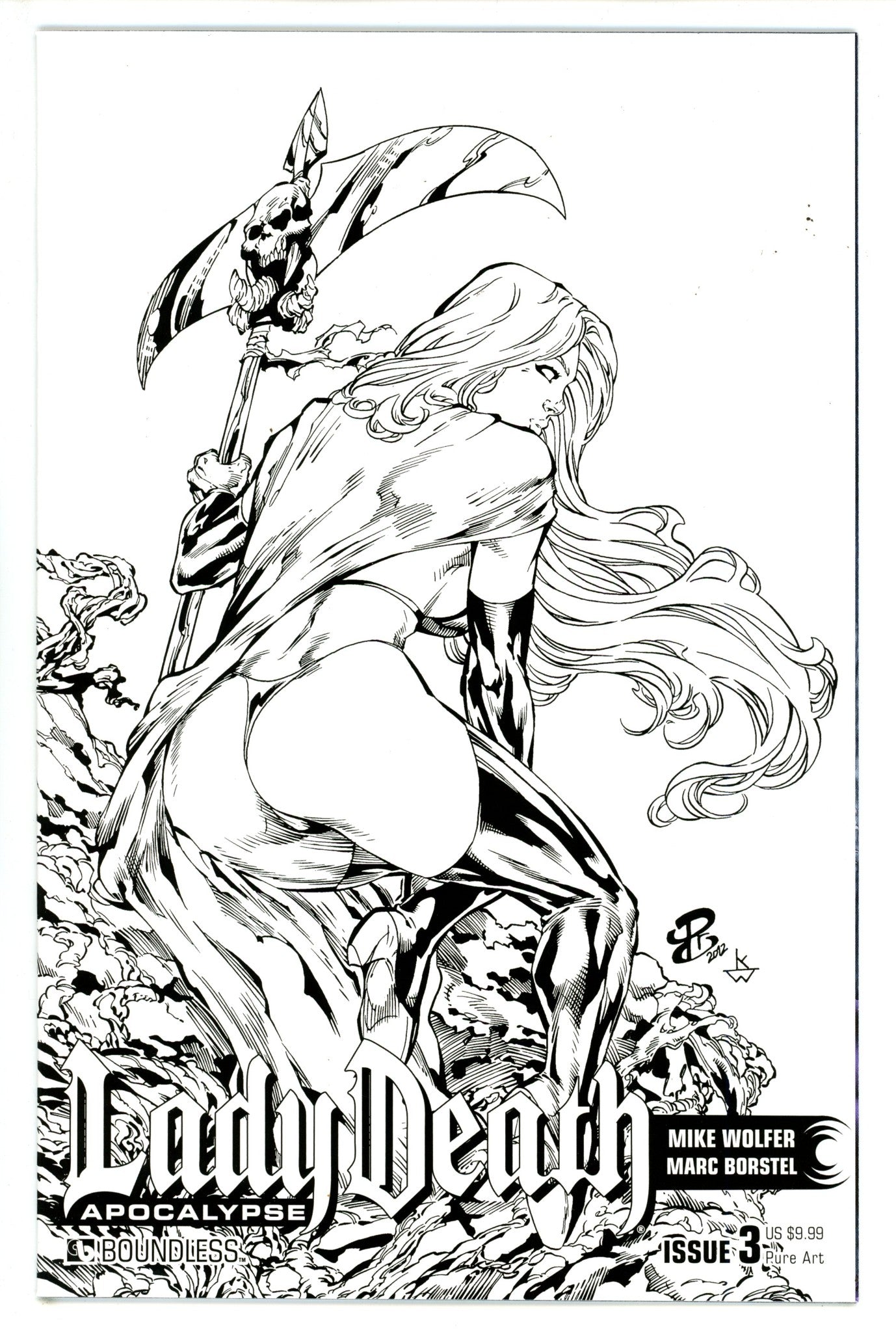 Lady Death: Apocalypse 3 NM- (9.2) (2015) Camillo B&W Variant 