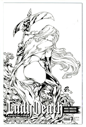 Lady Death: Apocalypse 3 NM- (9.2) (2015) Camillo B&W Variant