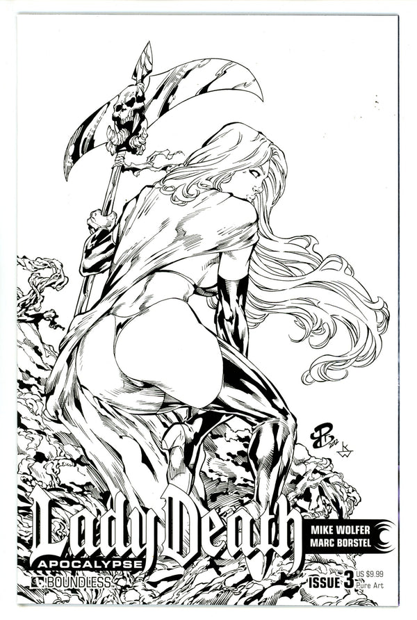 Lady Death: Apocalypse 3 NM- (9.2) (2015) Camillo B&W Variant