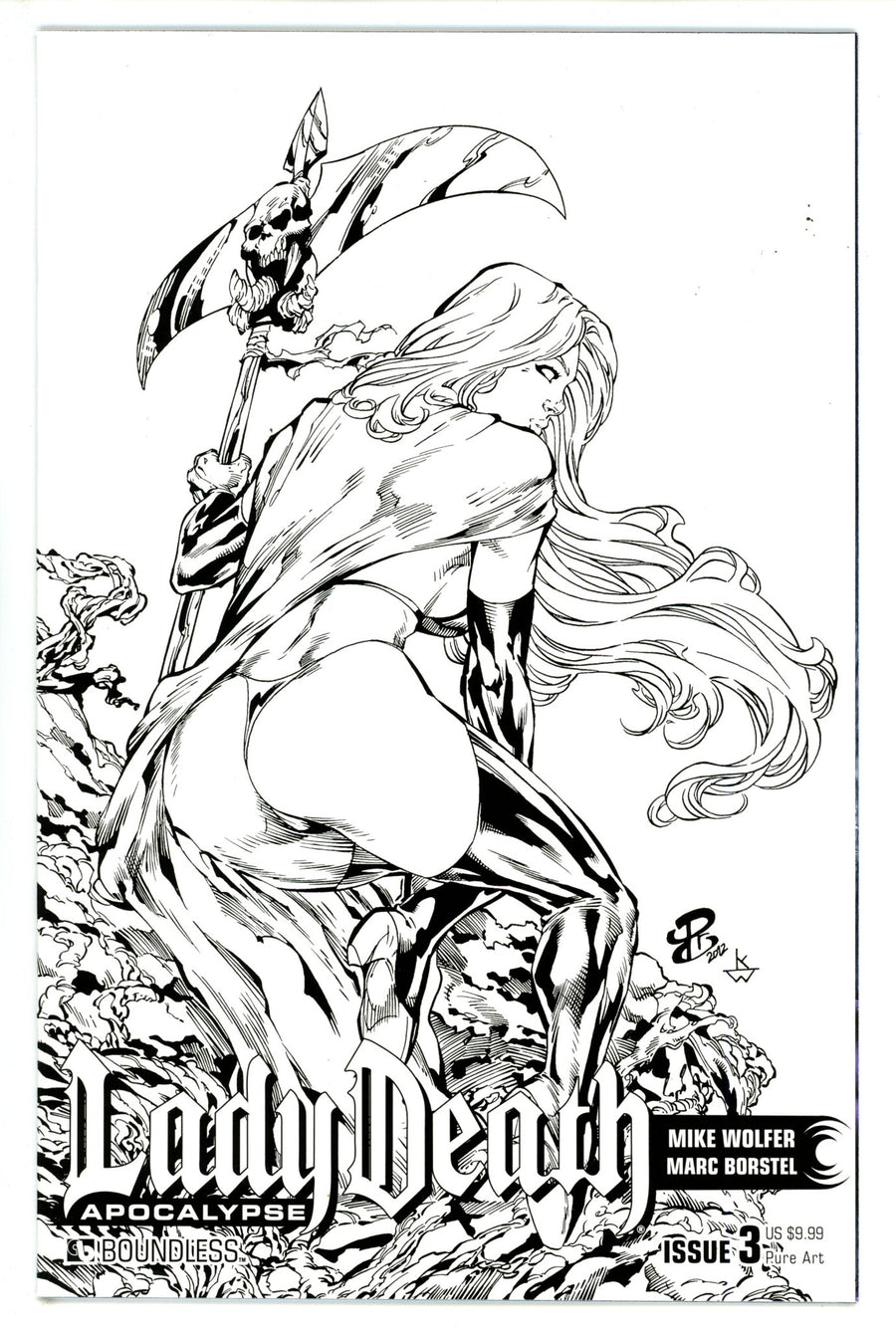 Lady Death: Apocalypse 3 NM- (9.2) (2015) Camillo B&W Variant 