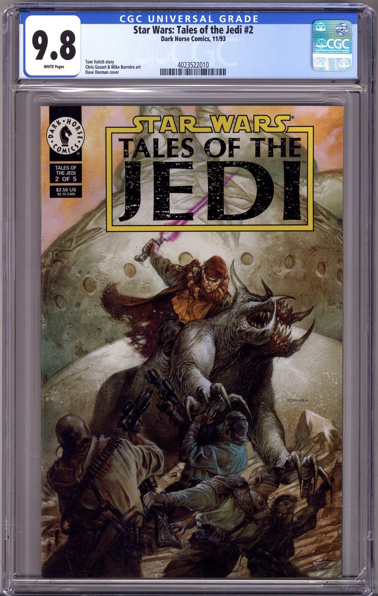 Star Wars: Tales of the Jedi 2 CGC 9.8 (NM/M) (1993) 