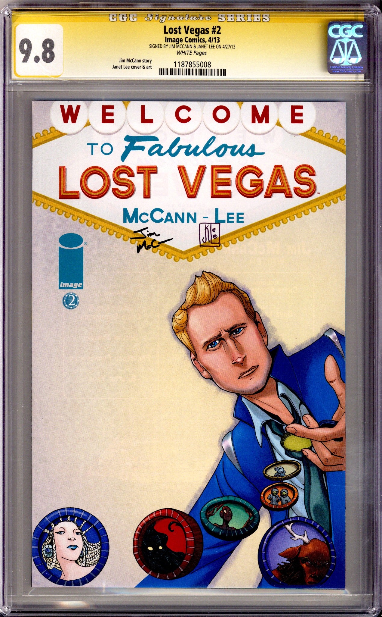 Lost Vegas 2 CGC 9.8 (NM/M) (2013) Signed x2 Cover Jim McCann & Janet Lee 