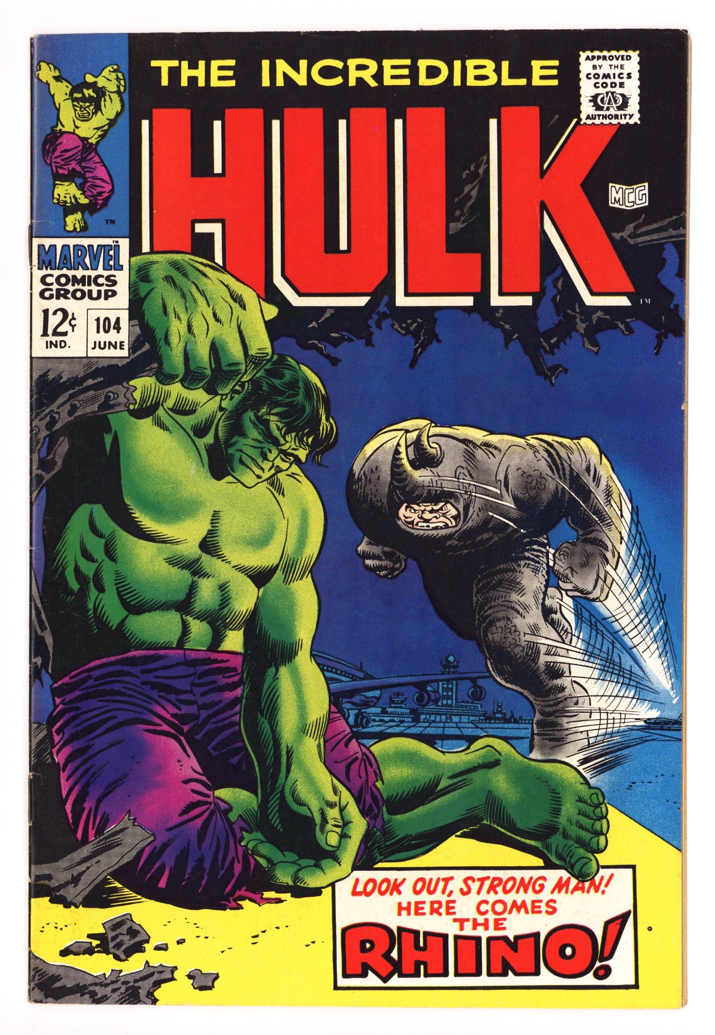 The Incredible Hulk Vol 1 104 VF- (7.5) (1968) 