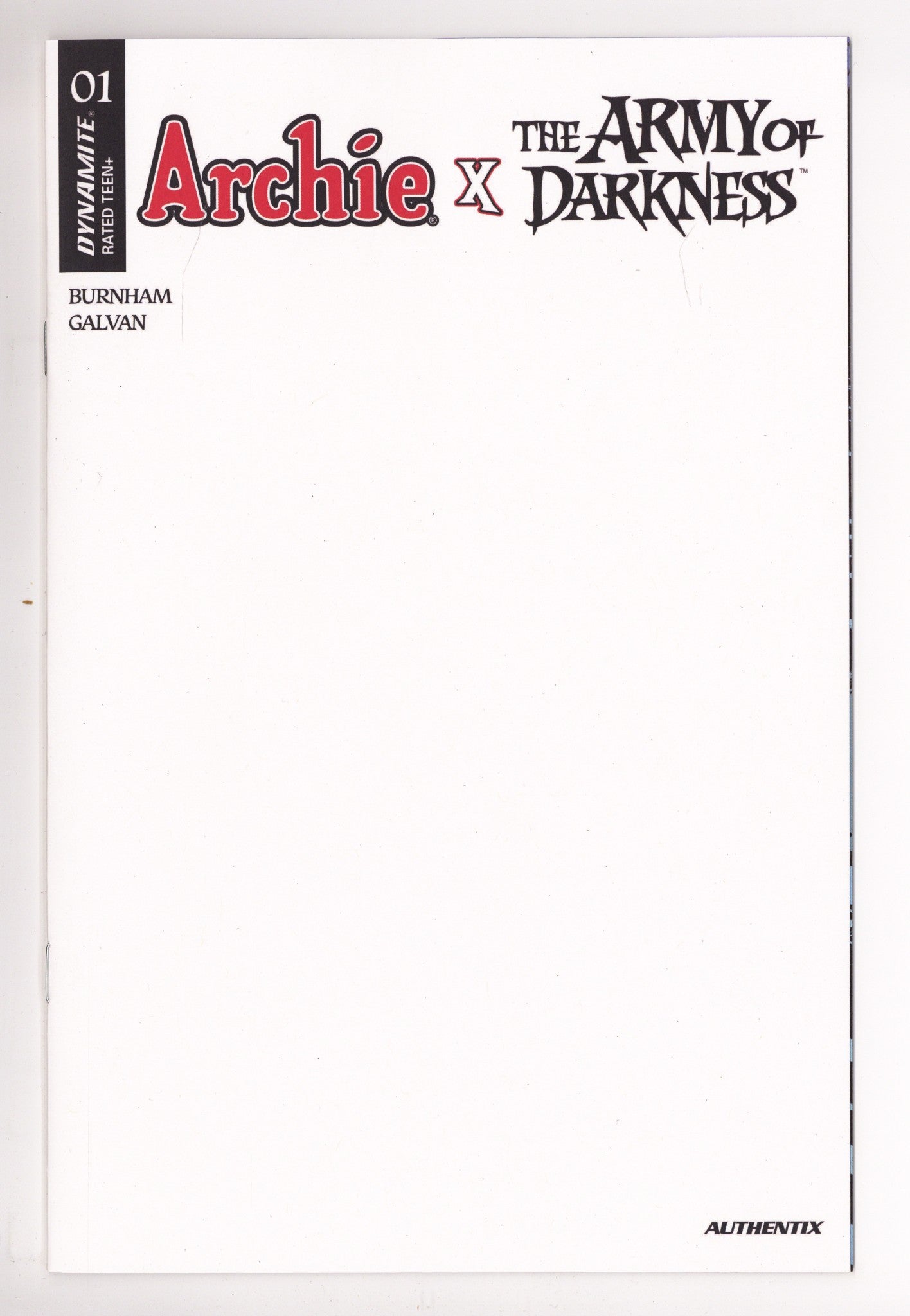 Archie X Army Of Darkness 1 Blank Variant (2026)
