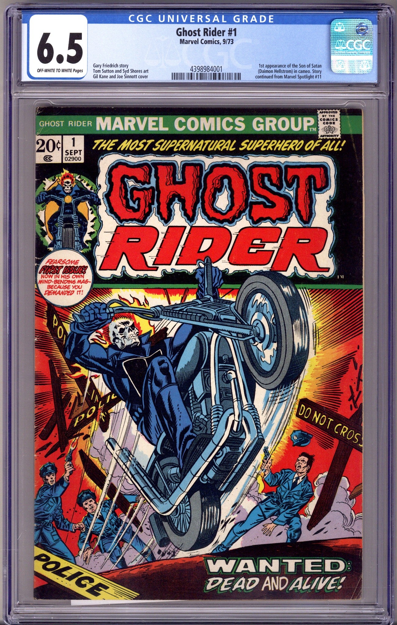 Ghost Rider Vol 1 1 CGC 6.5 (FN+)   (1973)        