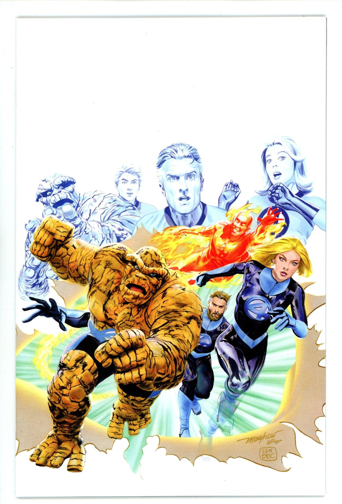 Fantastic Four Vol 6 1 (646) NM- (9.2) (2018) Mayhew Virgin Homage Exclusive Variant 