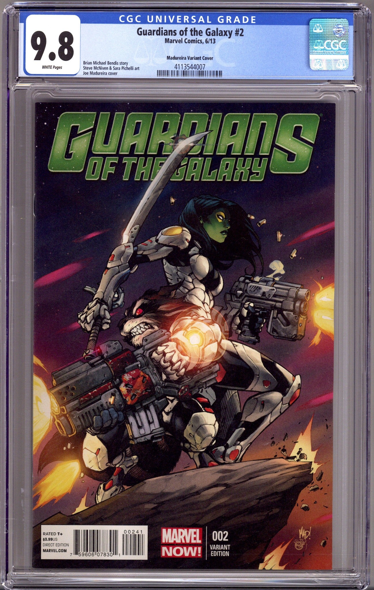 Guardians of the Galaxy Vol 3 2 CGC 9.8 (NM/M) (2013) Madureira Incentive Variant 