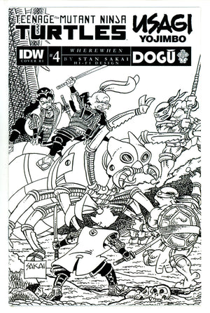 Teenage Mutant Ninja Turtles / Usagi Yojimbo: WhereWhen 4 Sakai B&W Incentive Variant VF/NM (2023)