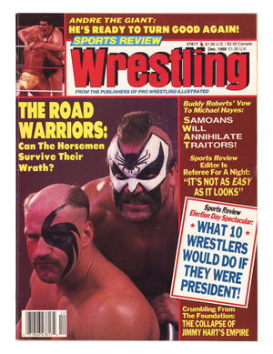 Sports Review Wrestling December Low Grade (1988)