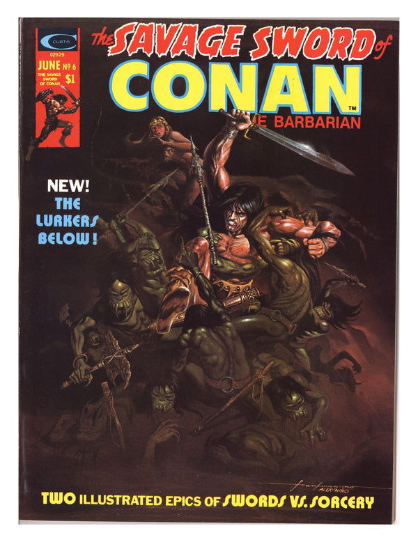 The Savage Sword of Conan Vol 1 6 NM- (9.2) (1975)