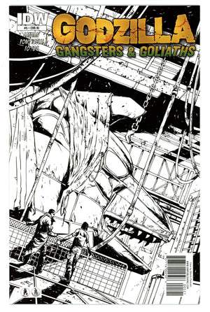 Godzilla: Gangsters and Goliaths 5 VF/NM (9.0) (2011) Ponticelli B&W Incentive Variant
