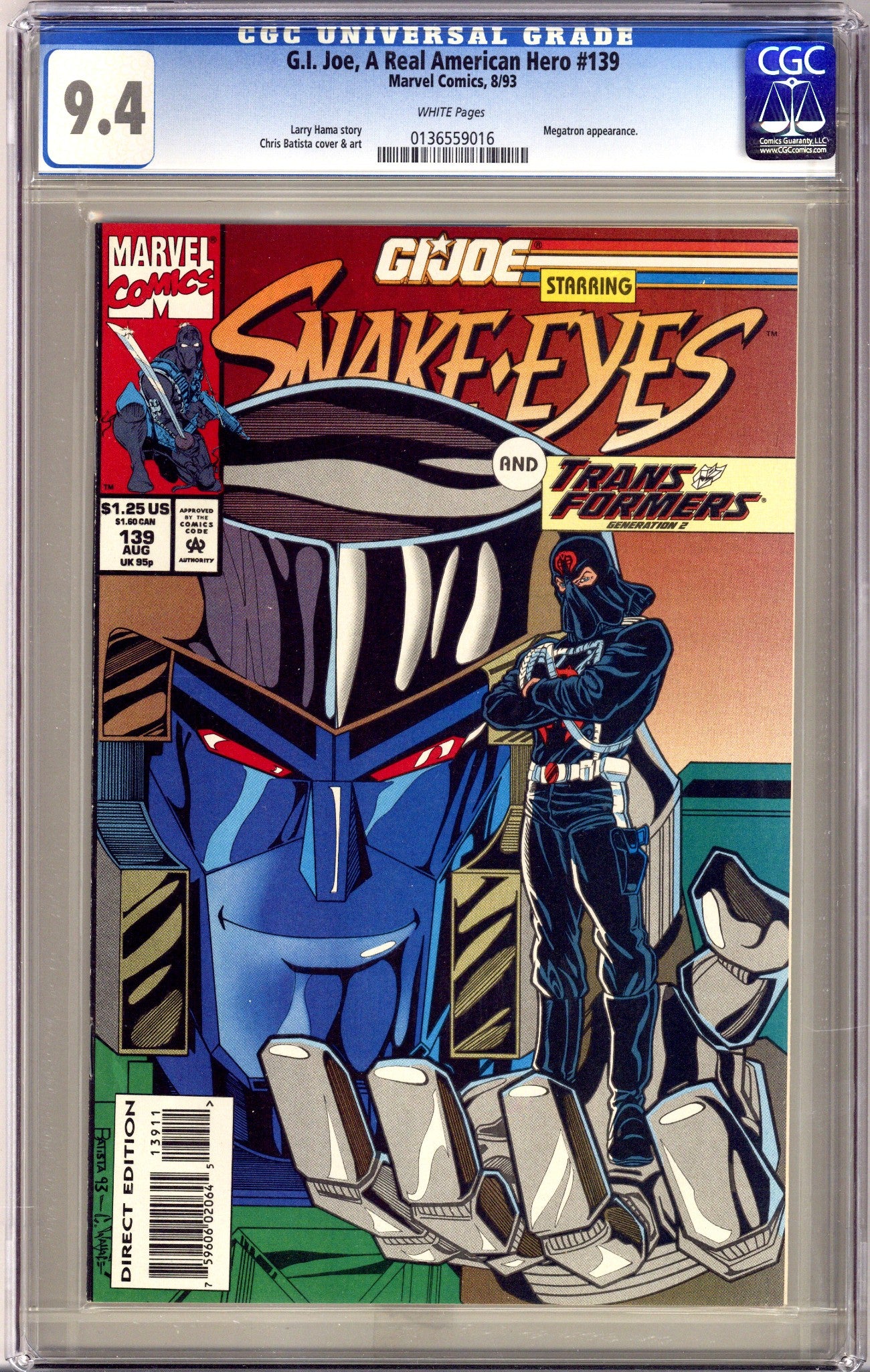 G.I. Joe, A Real American Hero 139 CGC 9.4 (NM) (1993) 