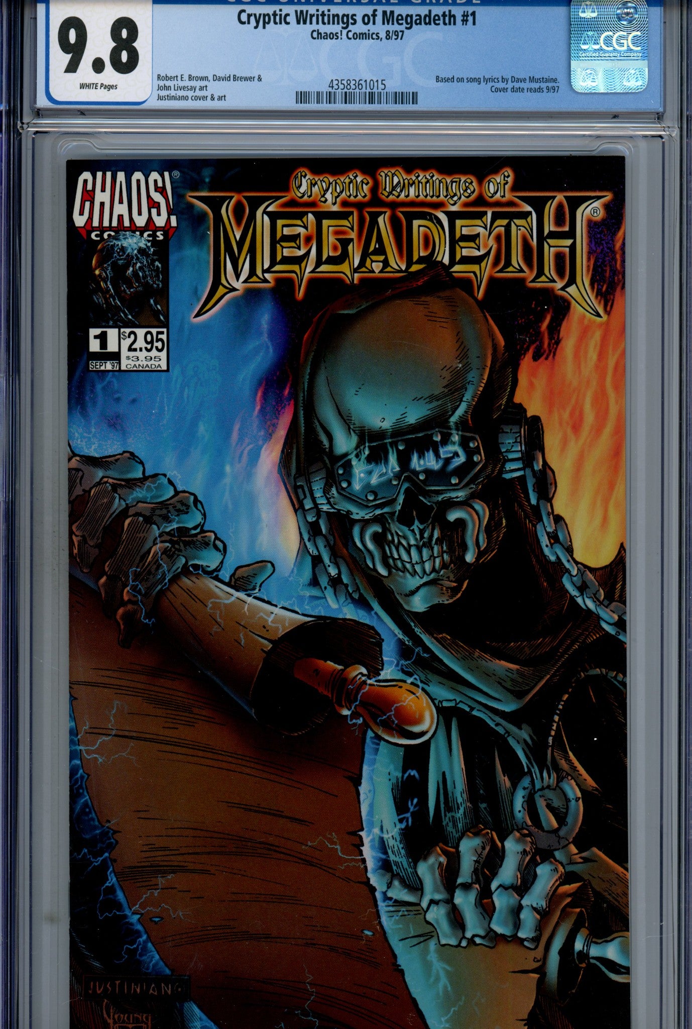 Cryptic Writings of Megadeth 1 CGC 9.8 (NM/M) (1997) 