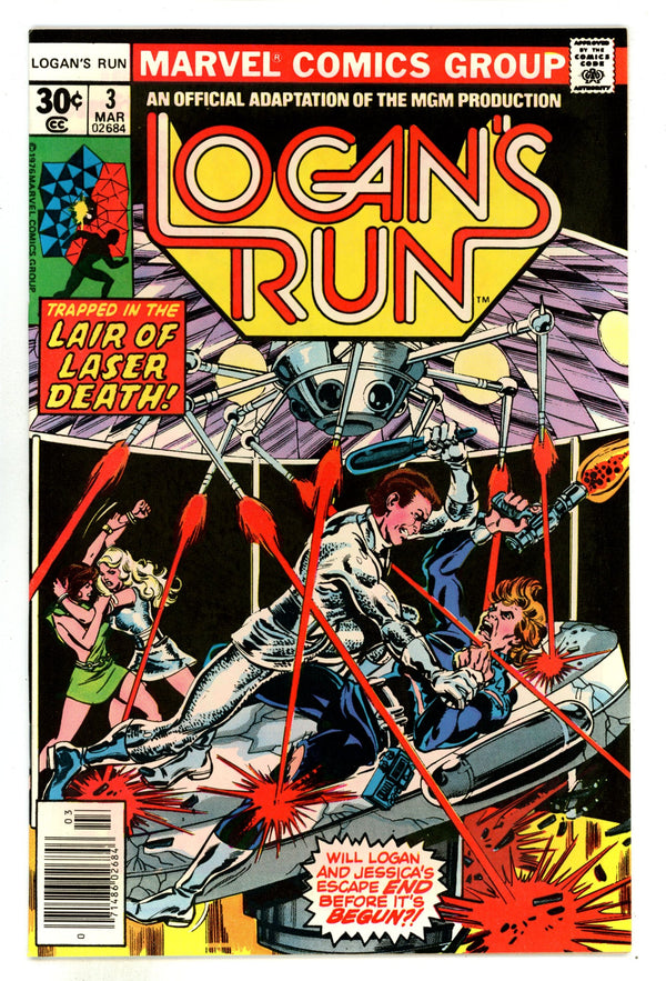 Logan's Run Vol 1 3 VF/NM (9.0) (1977)