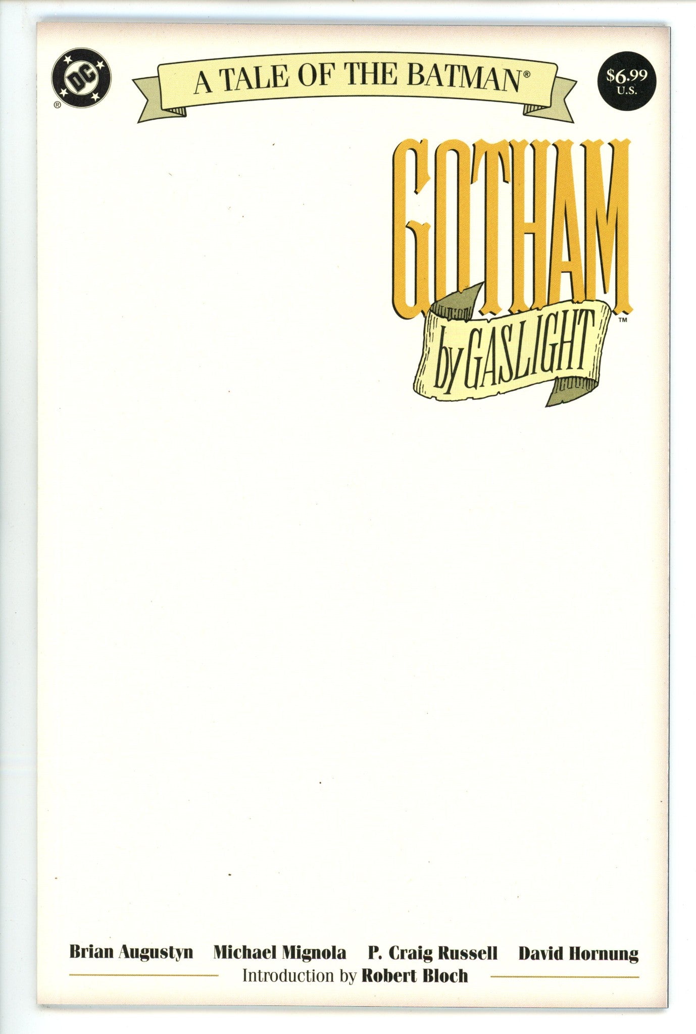 Batman Gotham By Gaslight 1 Facsimile Blank Variant (2024)