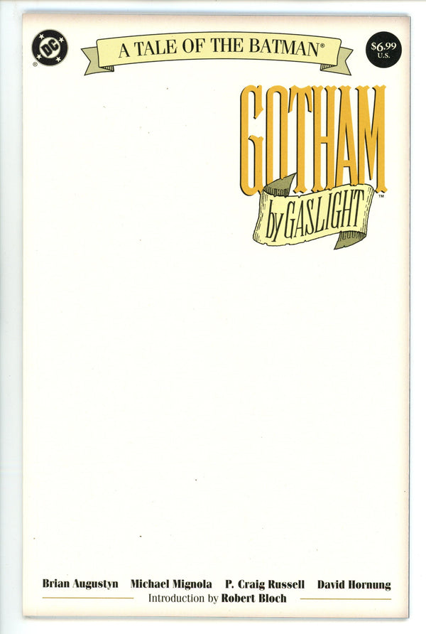 Batman Gotham By Gaslight 1 Facsimile Blank Variant (2024)