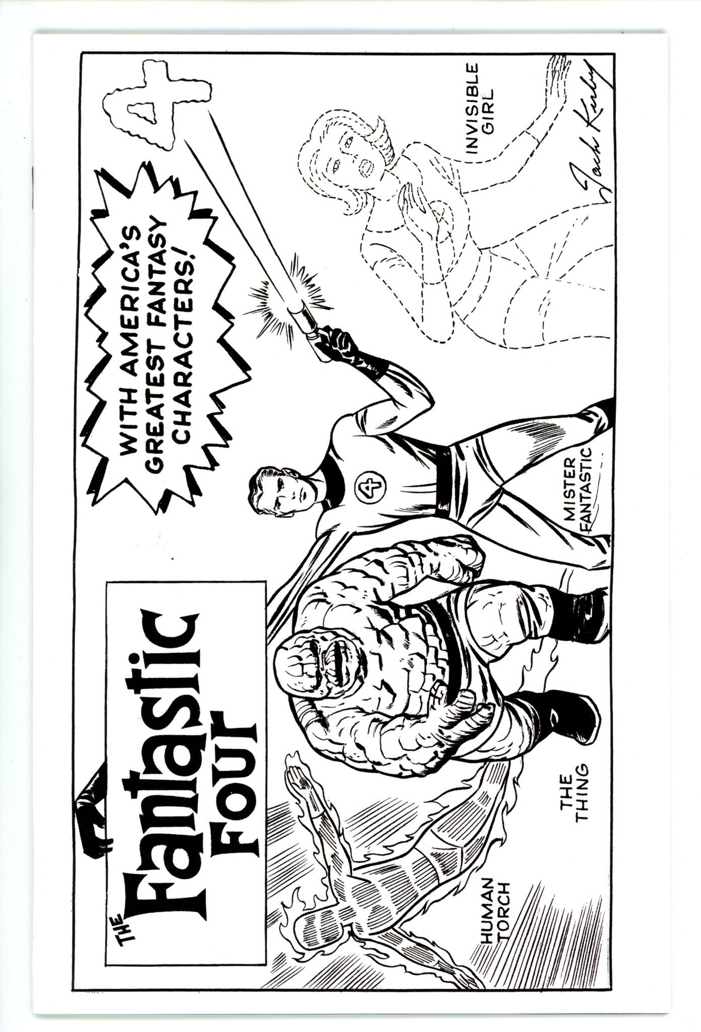 Fantastic Four Vol 6 1 VF/NM (9.0) (2018) Kirby B&W One Per Store Variant 