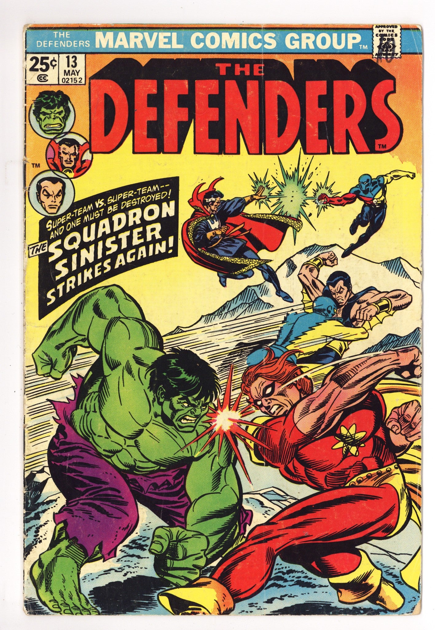 The Defenders Vol 1 13 Very Low Grade No MVS (1974) 