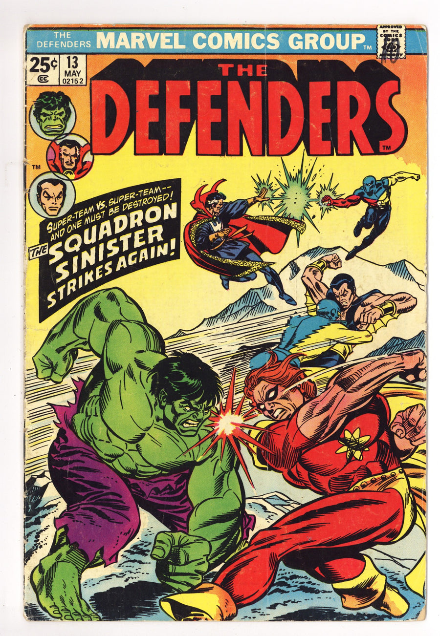 The Defenders Vol 1 13 Very Low Grade No MVS (1974) 