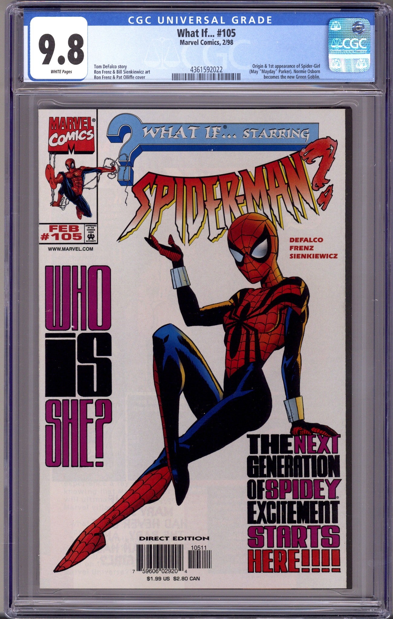 What If...? Vol 2 105 CGC 9.8 (NM/M) (1998) 