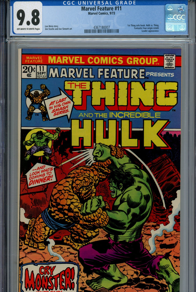 Marvel Feature Vol 1 11 CGC 9.8 (NM/M) (1973) 
