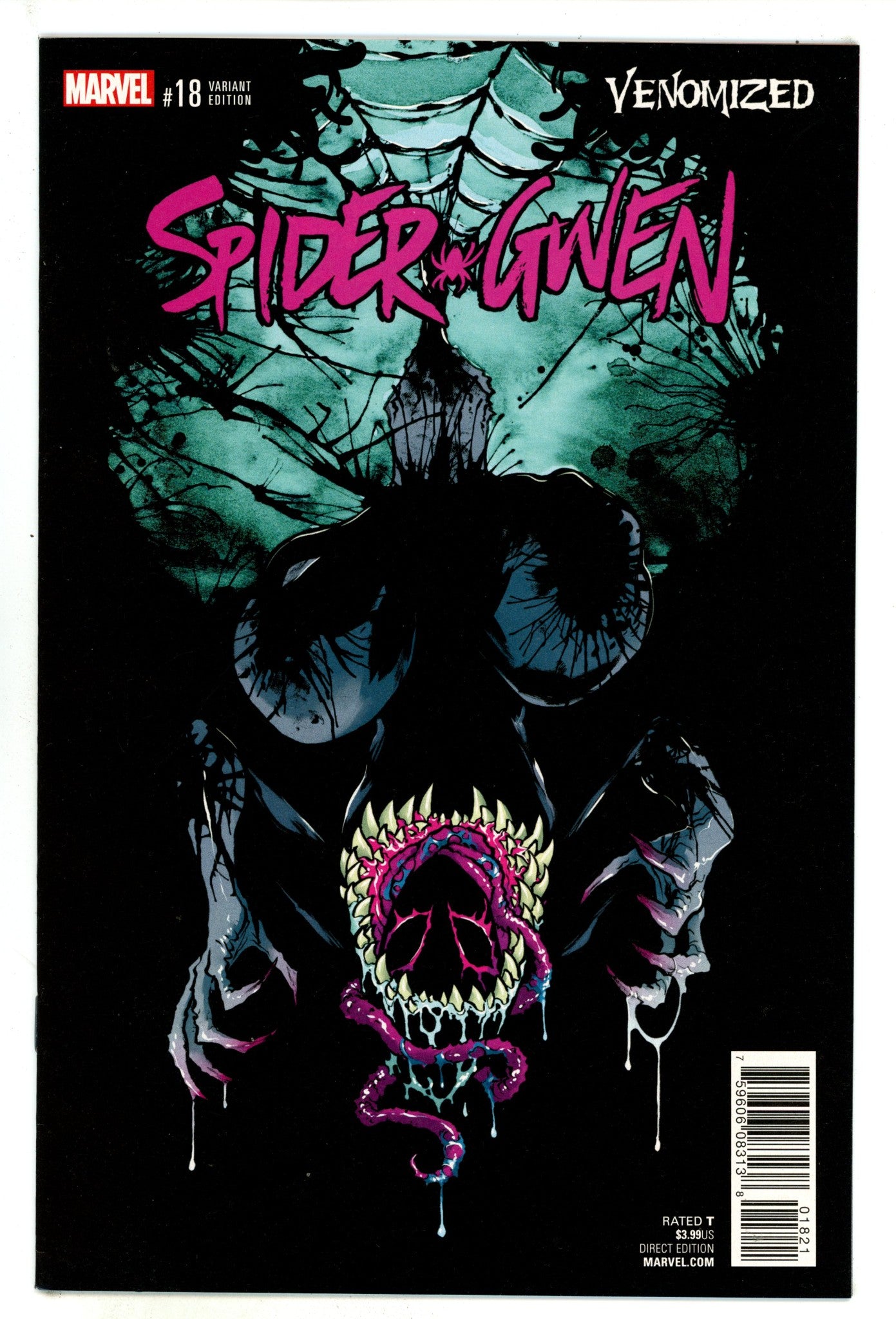 Spider-Gwen Vol 2 18 NM- (9.2) (2017) Campbell Venomized Variant 