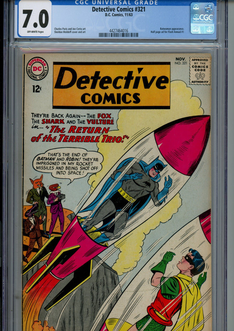 Detective Comics Vol 1 321 CGC 7.0 (FN/VF) (1963) 