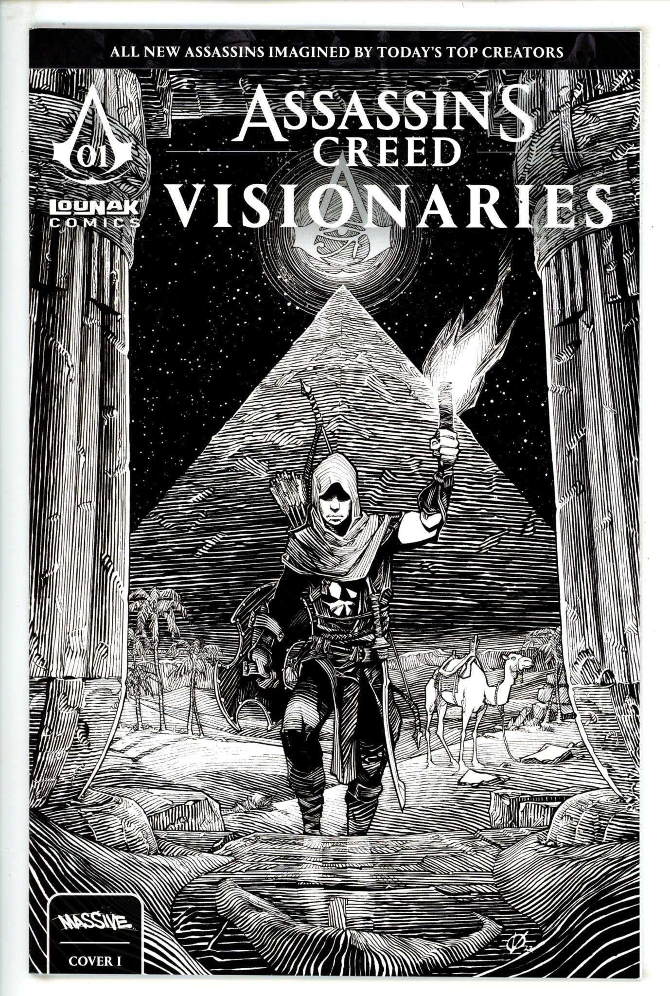 Assassin's Creed: Visionaries 1 VF/NM (9.0) (2023) Vatine B&W Incentive Variant 