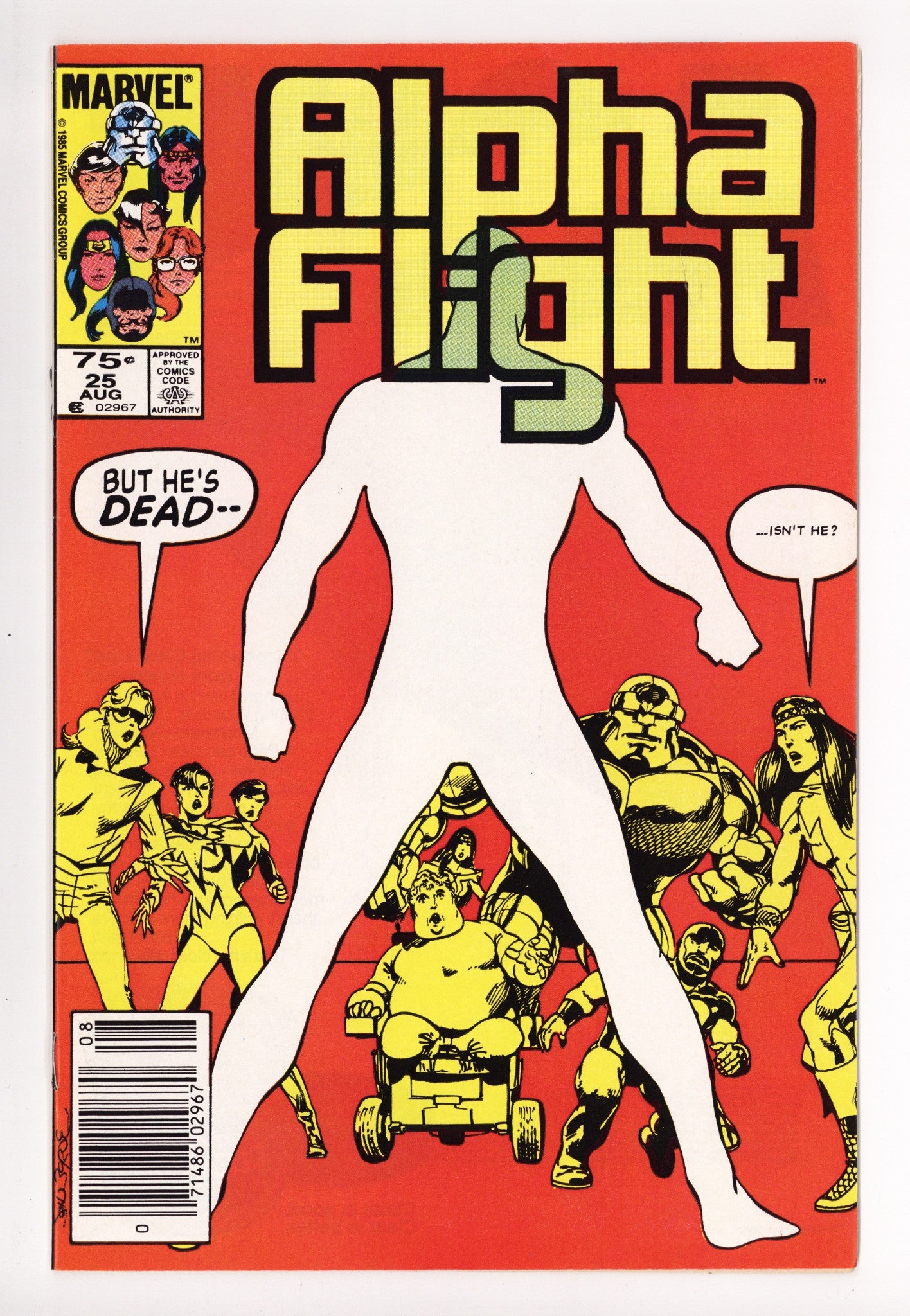 Alpha Flight Vol 1 25 NM- (9.2) (1985) Canadian Price Variant 