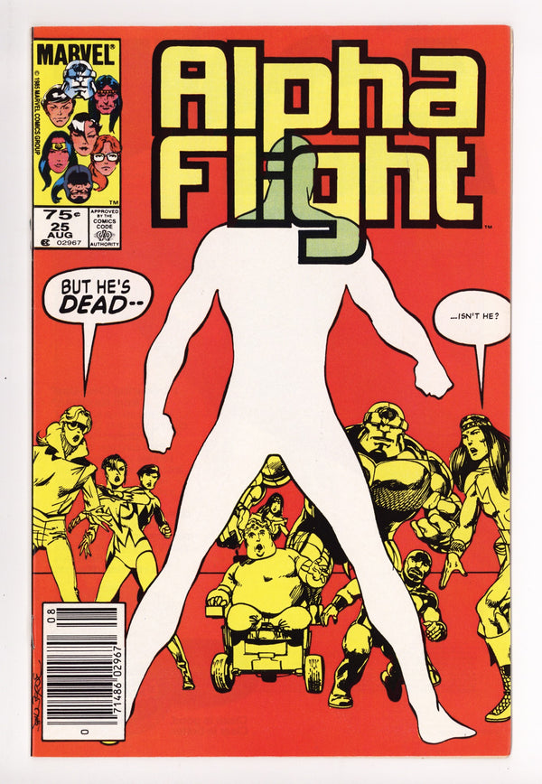 Alpha Flight Vol 1 25 NM- (9.2) (1985) Canadian Price Variant