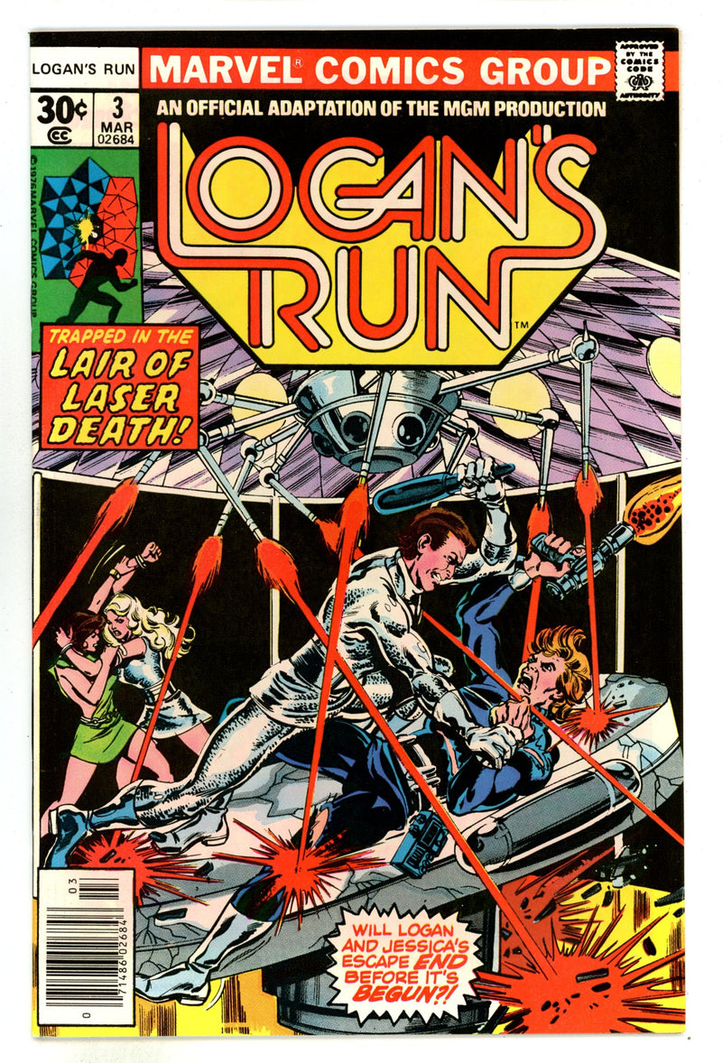 Logan's Run Vol 1 3 NM- (9.2) (1977) 