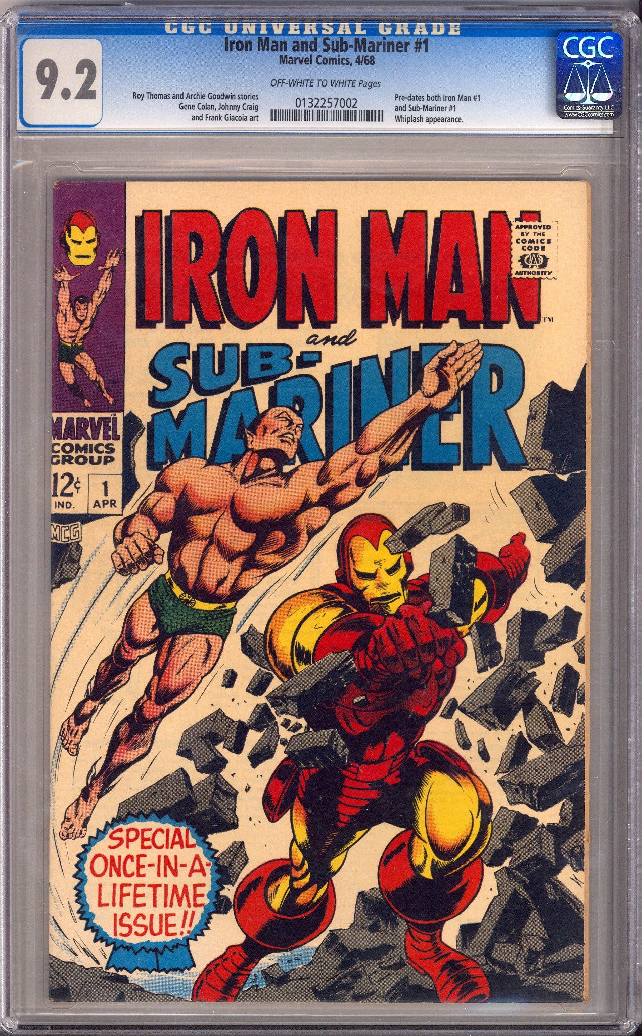 Iron Man & Sub-Mariner 1 CGC 9.2 (NM-) (1968) 