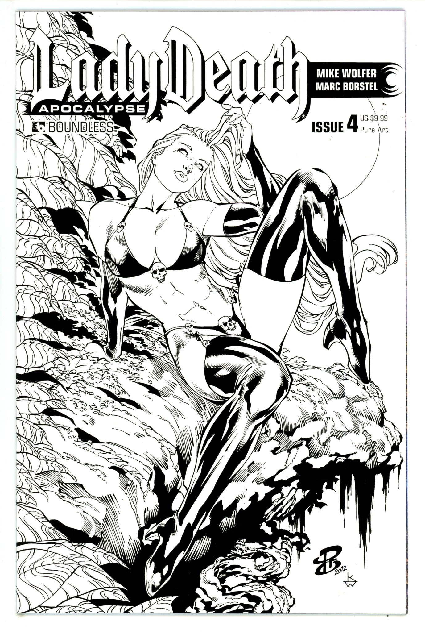 Lady Death: Apocalypse 4 NM (9.4) (2015) Camillo B&W Variant 