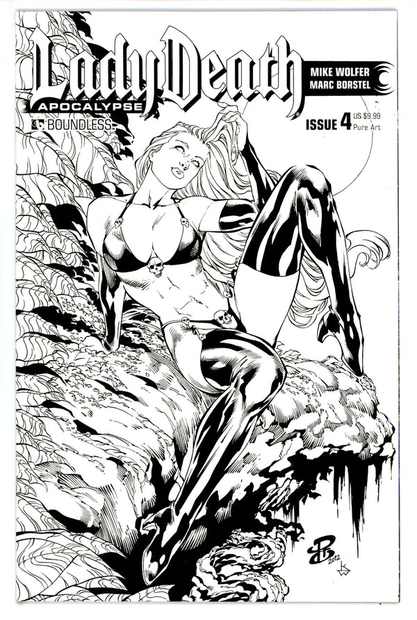 Lady Death: Apocalypse 4 NM (9.4) (2015) Camillo B&W Variant