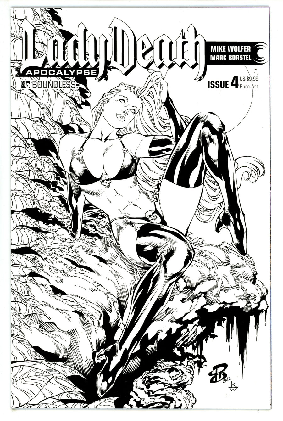 Lady Death: Apocalypse 4 NM (9.4) (2015) Camillo B&W Variant 