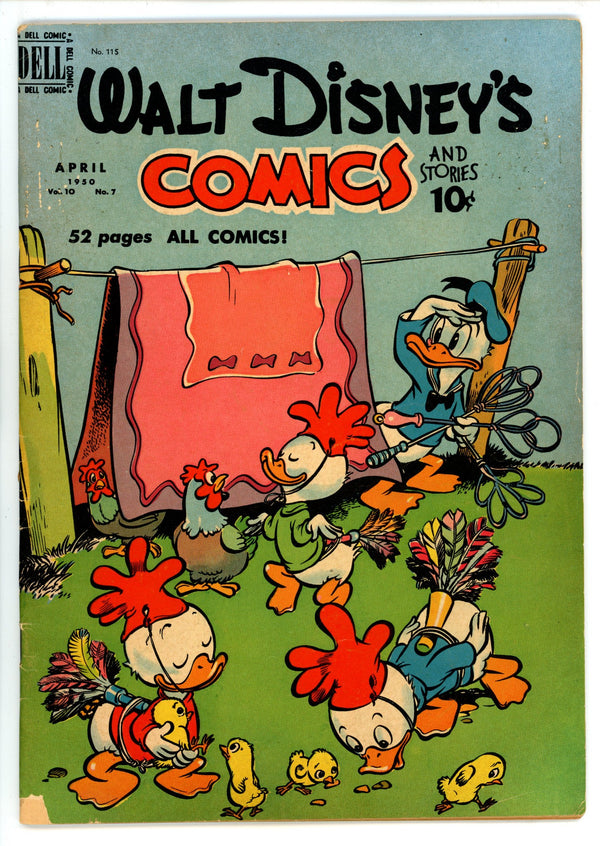 Walt Disney's Comics and Stories Vol 10 7 (115) VG+ (4.5) (1950)
