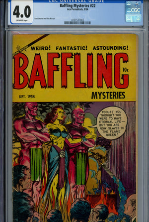 Baffling Mysteries 22 CGC 4.0 (VG) (1954) 