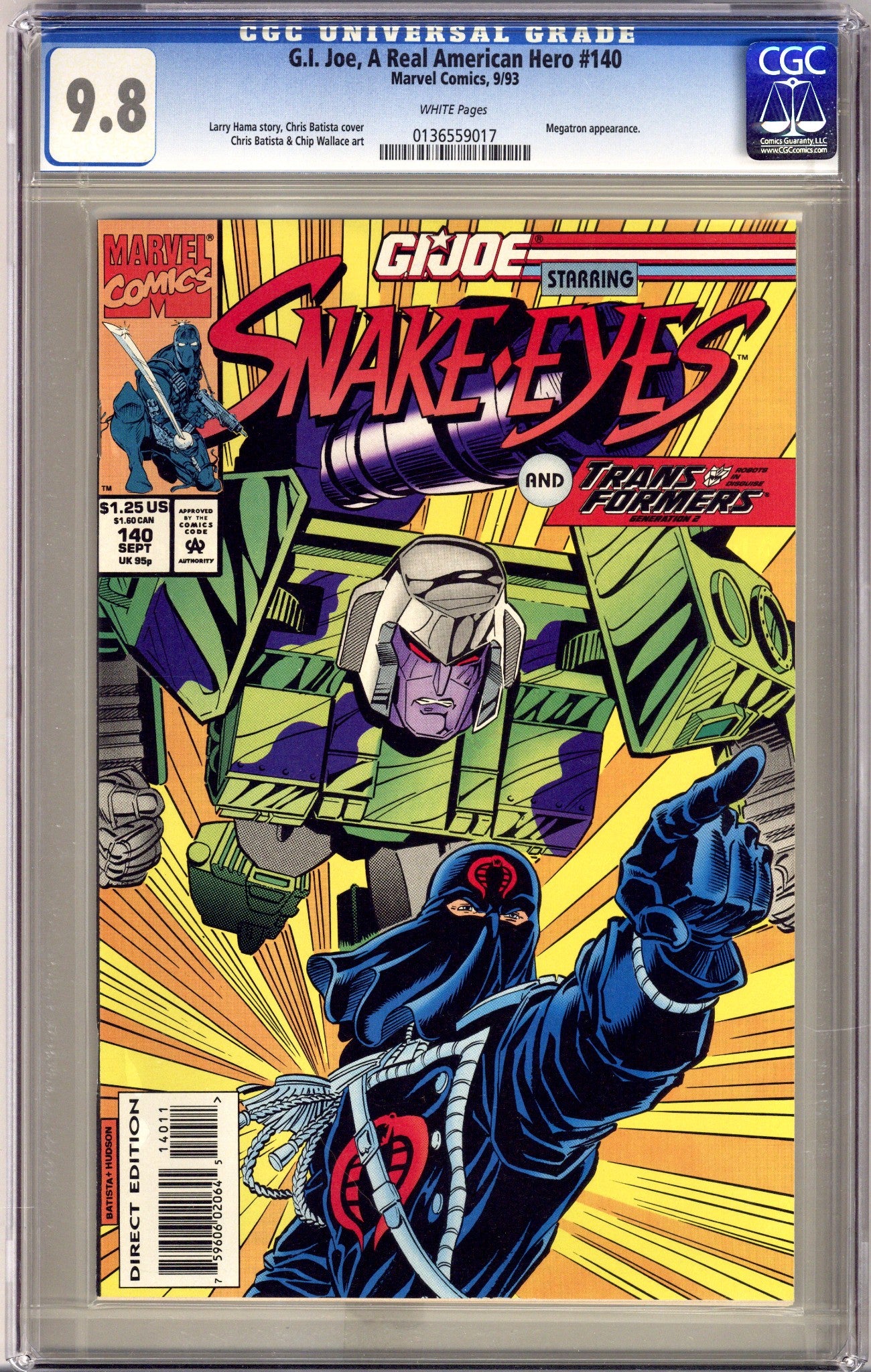 G.I. Joe, A Real American Hero 140 CGC 9.8 (NM/M) (1993) 