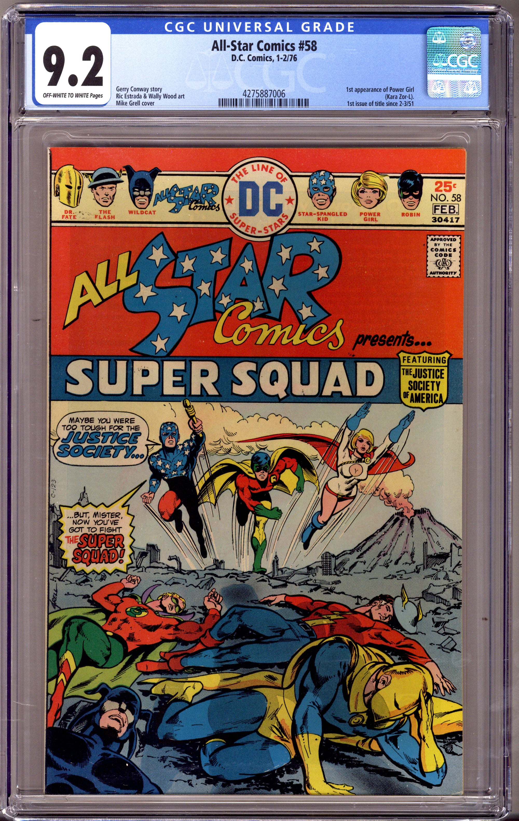 All-Star Comics Vol 1 58 CGC 9.2 (NM-) (1976) 