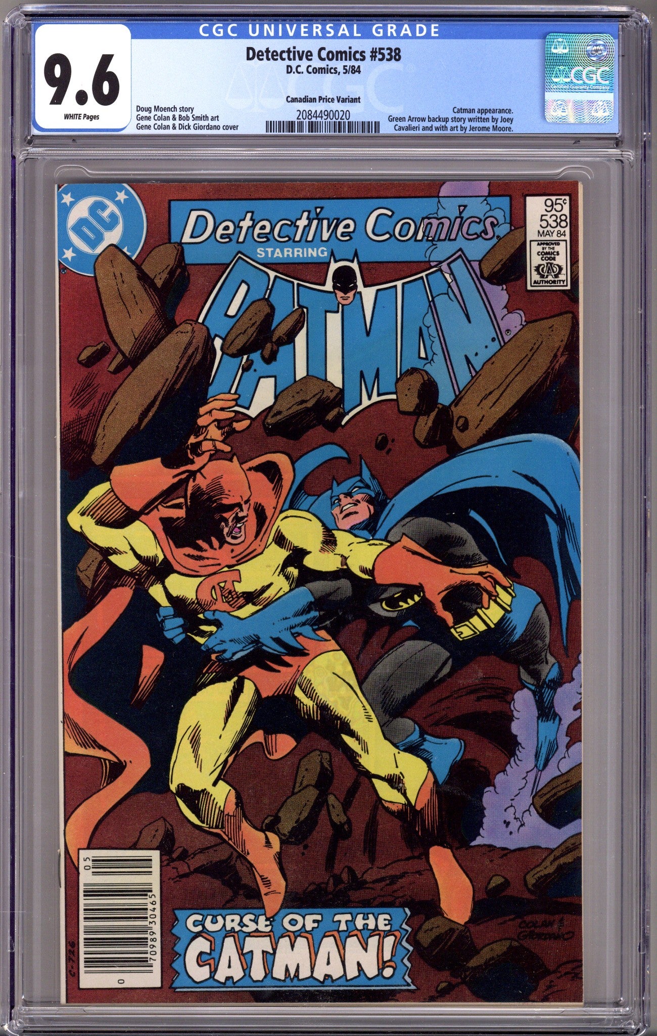 Detective Comics Vol 1 538 CGC 9.6 (NM+) (1984) Canadian Price Variant 