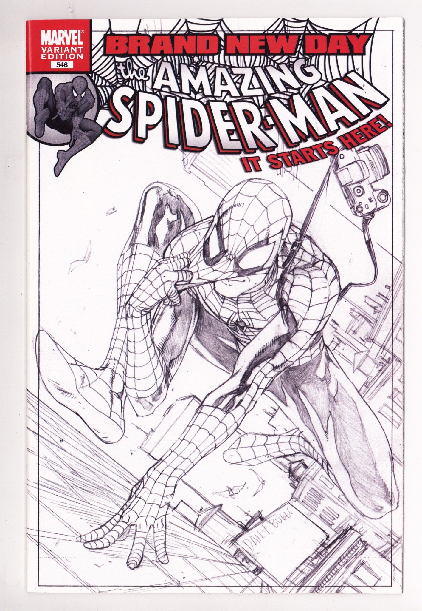 The Amazing Spider-Man Vol 2 546  VF- (7.5)   (2008) McNiven Sketch   Incentive Variant  