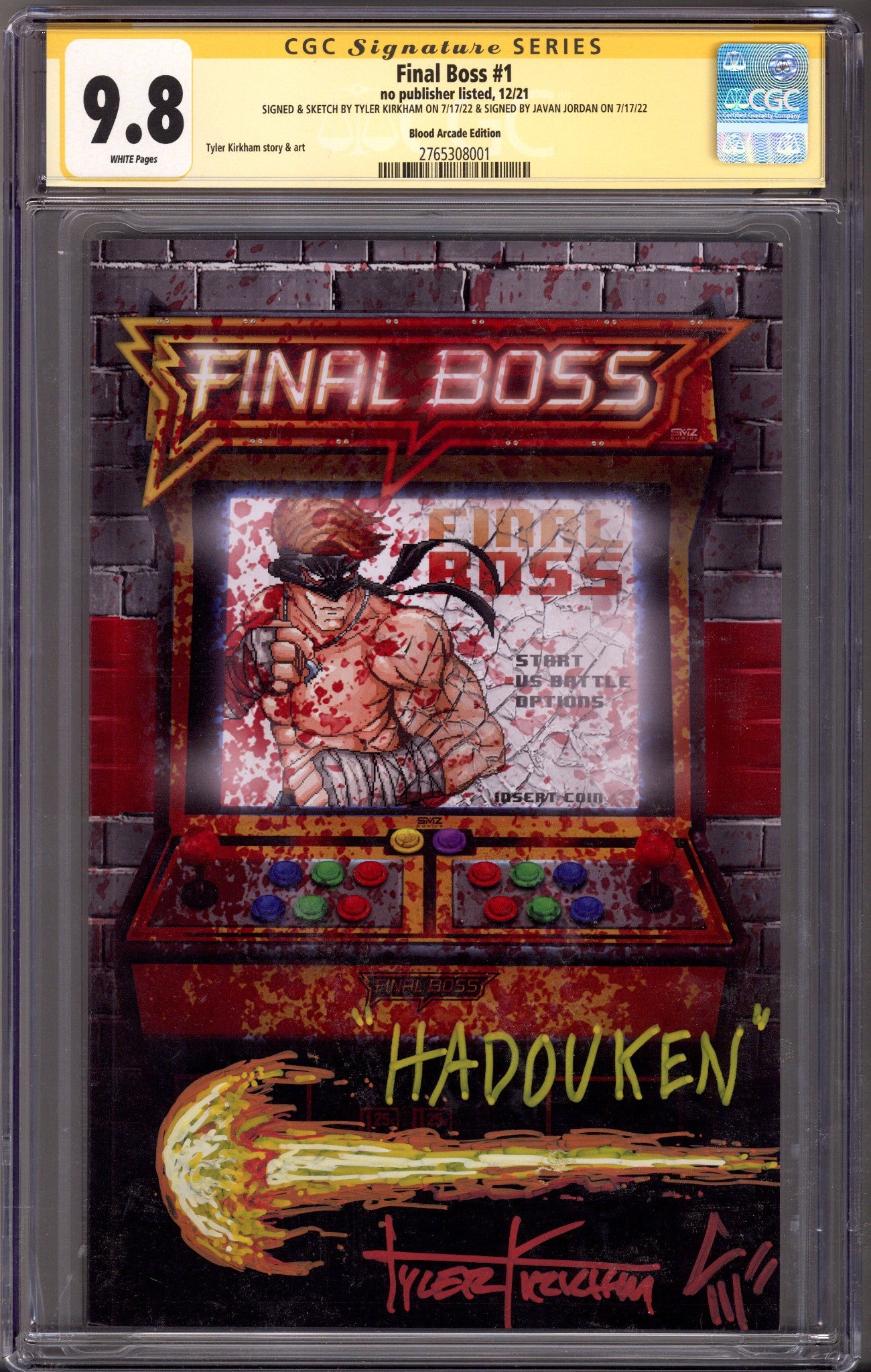 Final Boss 1 CGC 9.8 (NM/M) (2021) Kirkham Exclusive Variant Signed x2 Cover Jordan & Kirkham